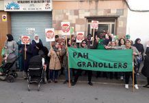 Manifestación feminista en Granollers en defensa de la vivienda