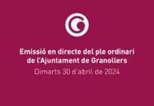 Martes 30, pleno ordinario del mes de abril