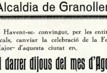 El archivo difunde el sello editado por el Ayuntamiento en 1930, que estableció el último jueves de agosto como la nueva fecha de la Festa Mayor
