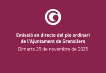 Dimarts 25, ple ordinari del mes de novembre